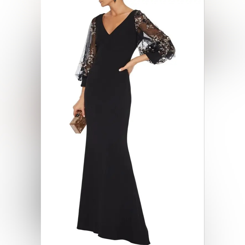 NWT Badgley Mischka Black Gown Size 6